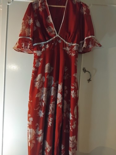 Hope and ivy red - floral, dress