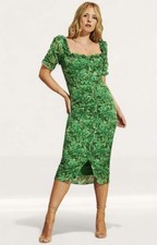 Hope & Ivy Womens Green Midi